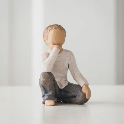 Statue Willow Tree - Inquisitive Child (enfant curieux) avec décor