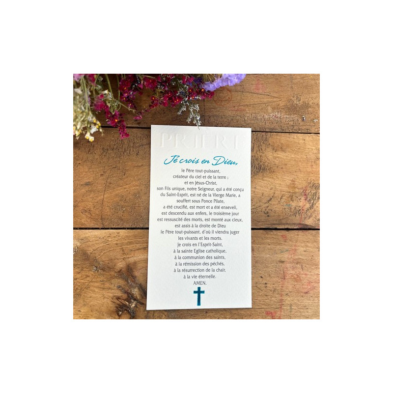 Carte Prière Credo