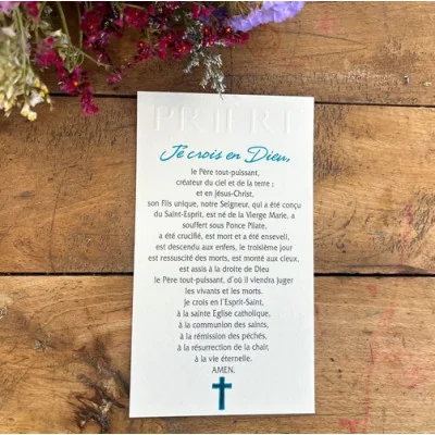 Carte Prière Credo