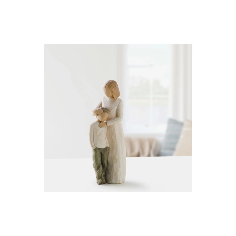 Statue Willow Tree - Mere et fils avec décor