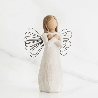 Ange Willow Tree - Sign for love avec décor