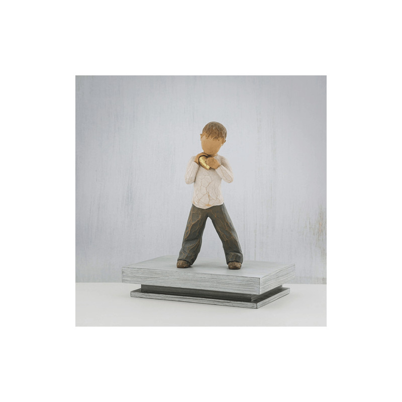 Statue Willow Tree - Coeur en Or avec décor