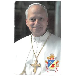 Carte plastique prière du Pape Léon XIV