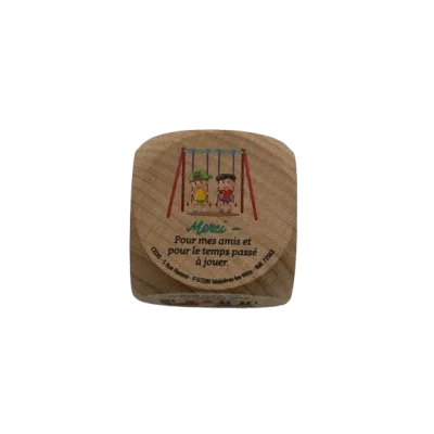 Dé de "prière des enfants" 5cm³ face merci