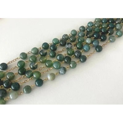 Chapelet agate mousse