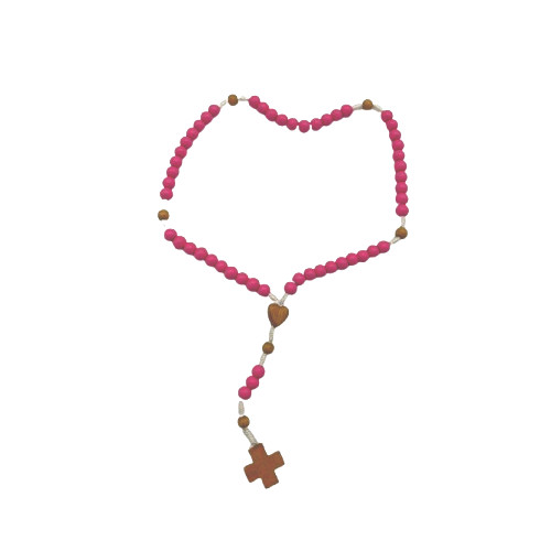 Howoki - Chapelet en bois - rose