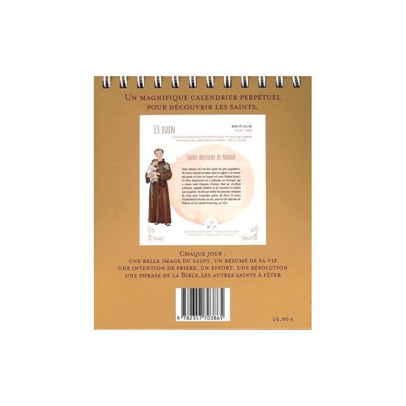 Mon calendrier des saints - un jour un saint