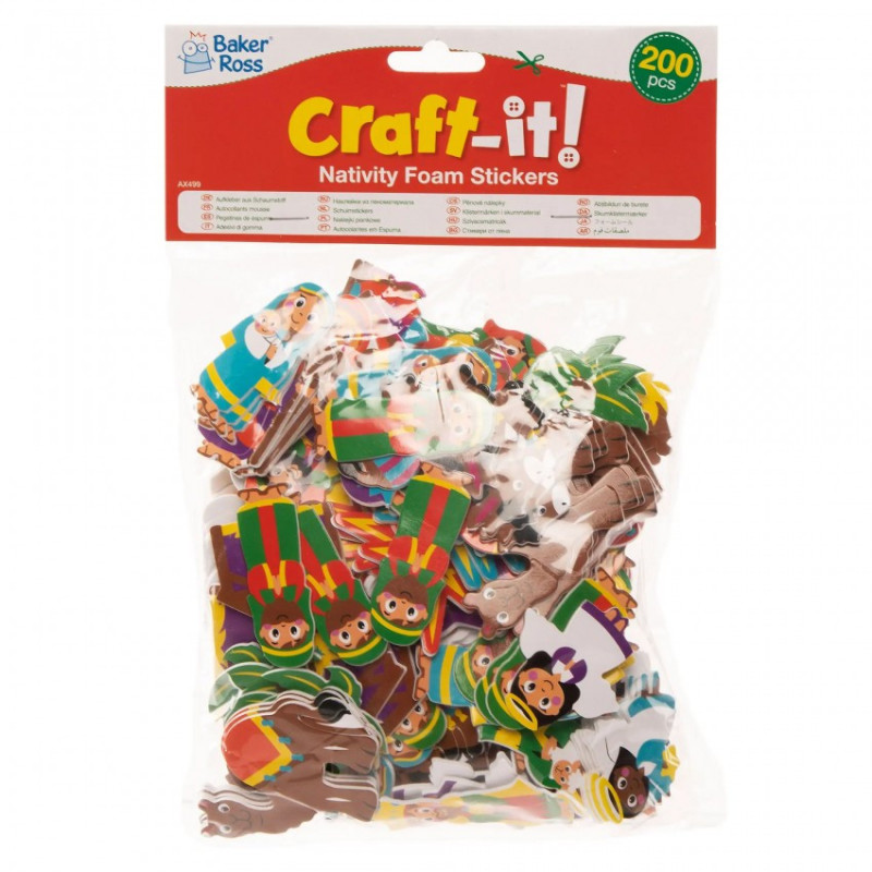 Pack de 200 autocollants en mousse - Nativité