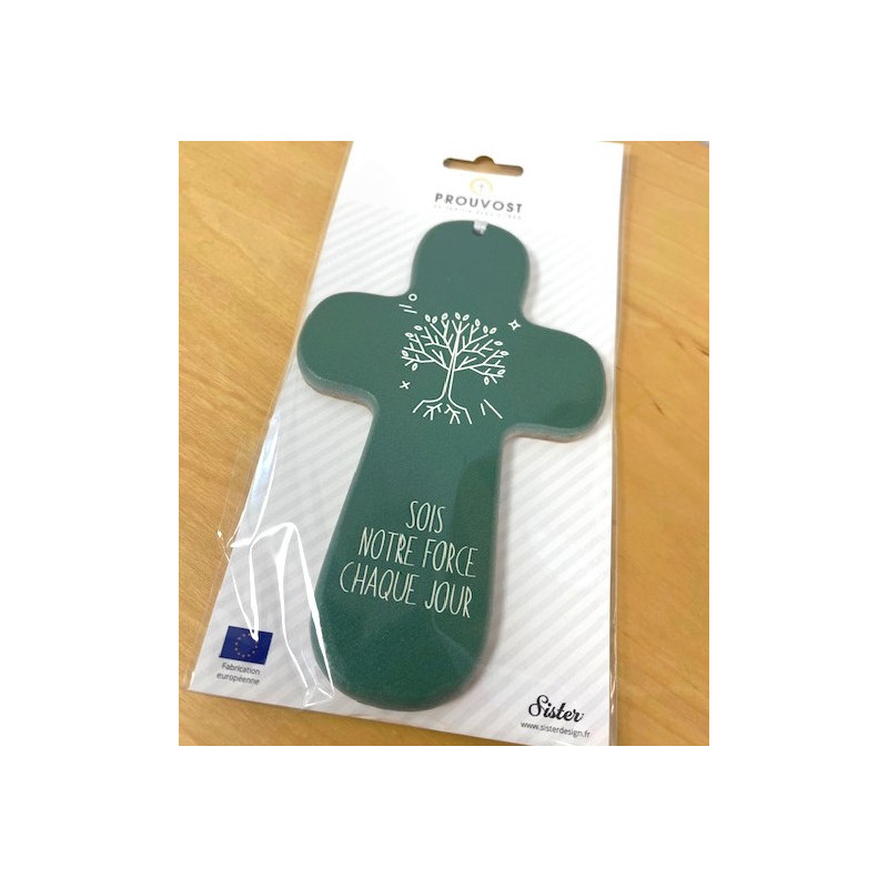Croix Arbre de vie verte - embballée