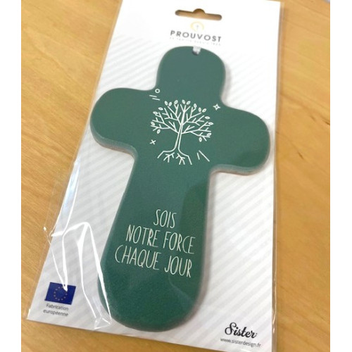 Croix Arbre de vie verte - embballée