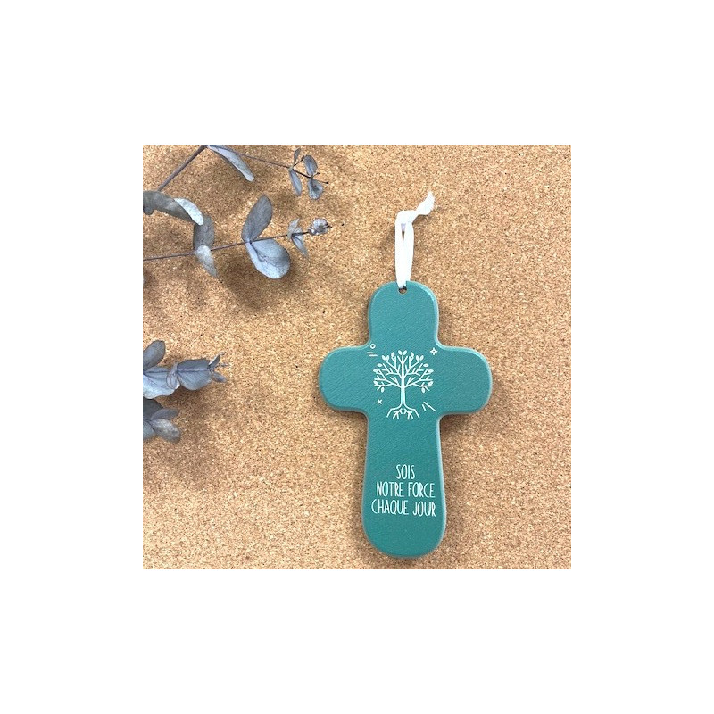Croix Arbre de vie verte