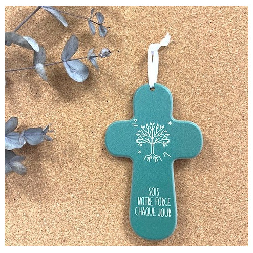 Croix Arbre de vie verte