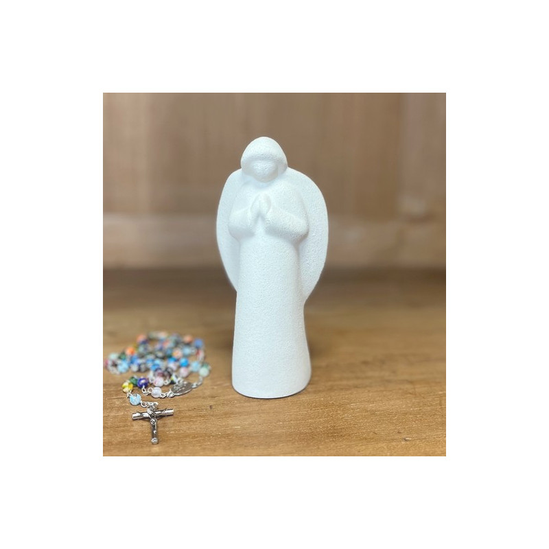 Ange en prière céramique - 14 cm