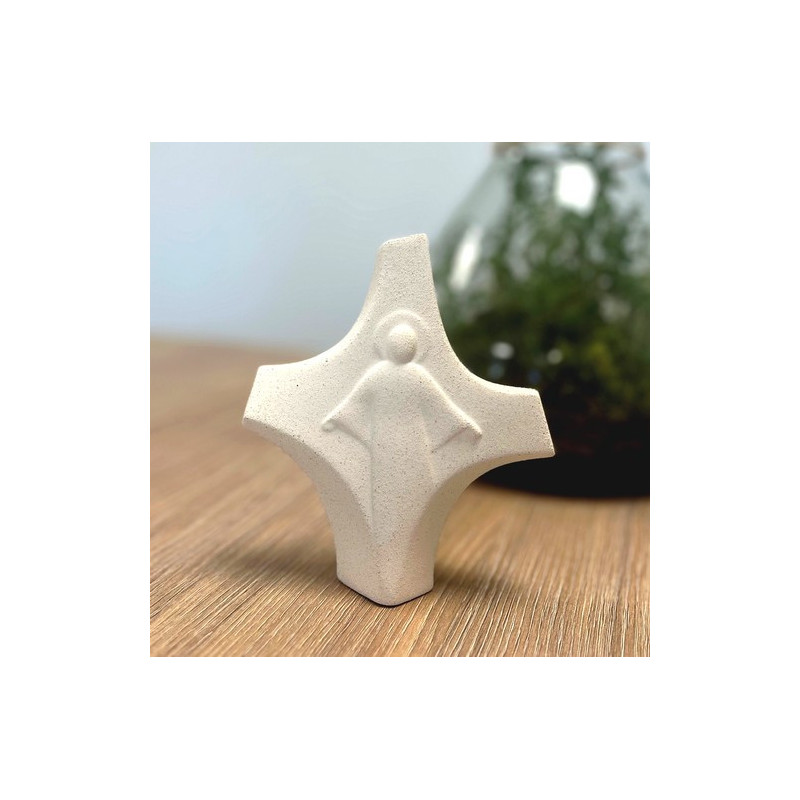 Croix Christ en céramique - 14.5 cm