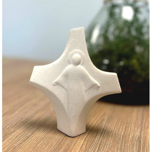 Croix Christ en céramique - 14.5 cm