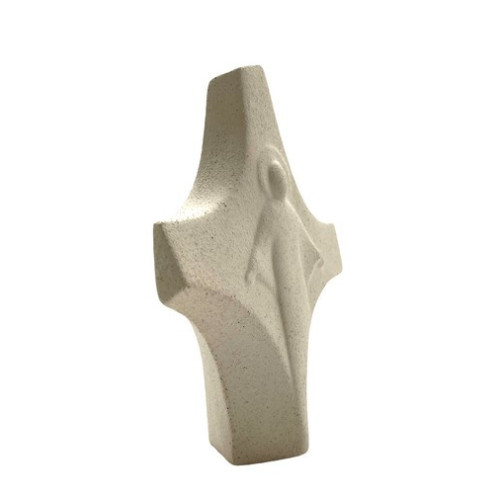 Croix Christ en céramique - profil