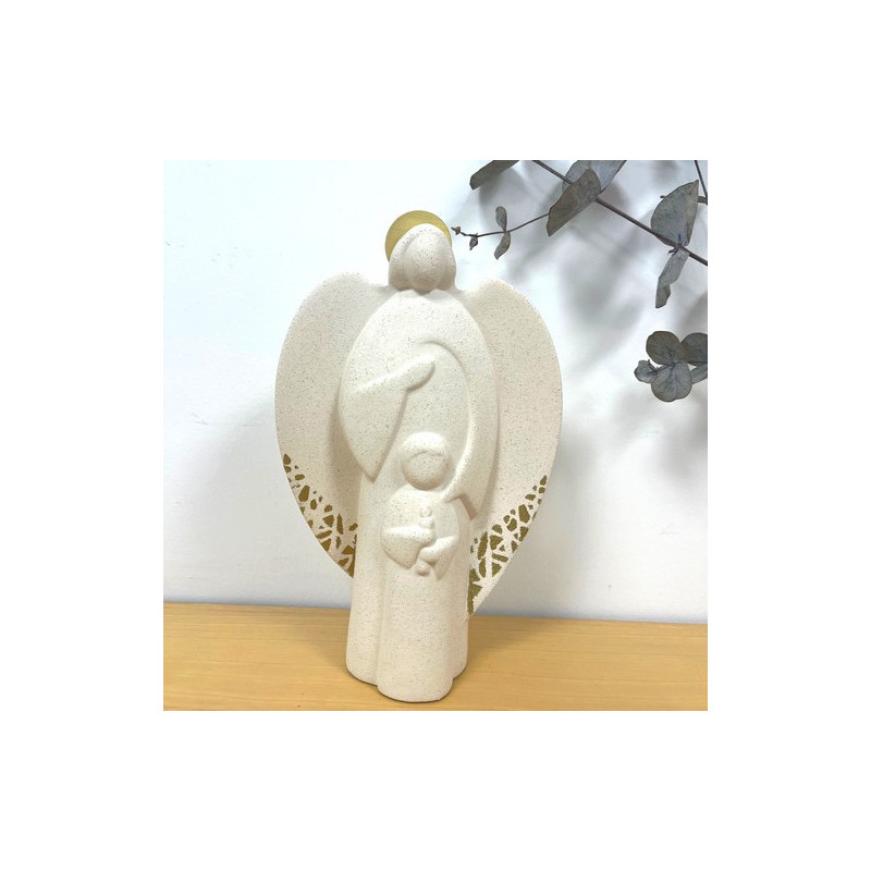 Ange gardien doré - céramique