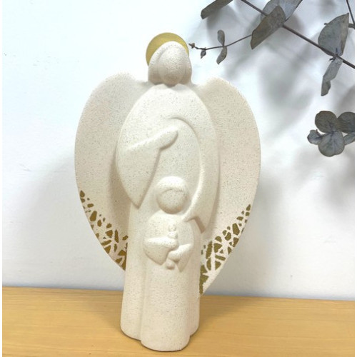 Ange gardien doré - céramique