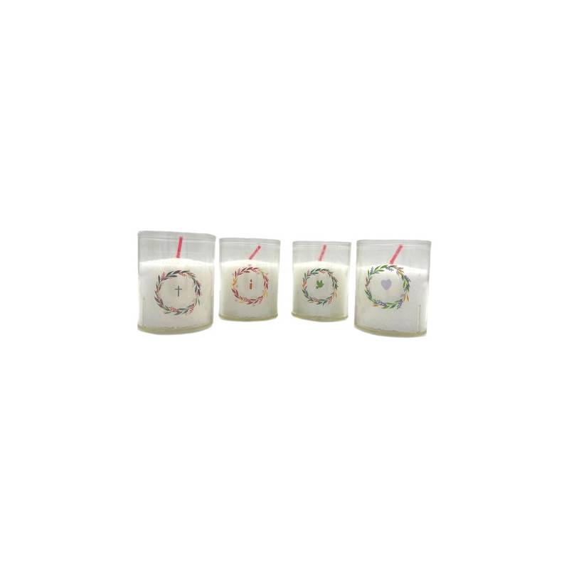 Lot de 4 bougies collection couronne