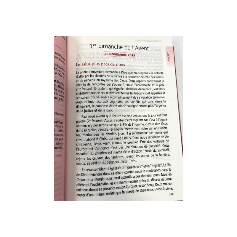 Missel des dimanches 2026 - 1er dimanche de l'Avent