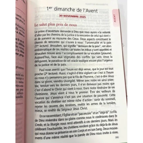 Missel des dimanches 2026 - 1er dimanche de l'Avent