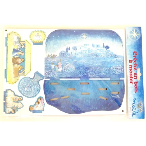 Crèche de Noël en bois Maite Roche - livrée à plat