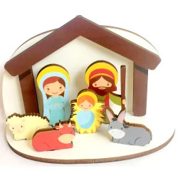 Crèche de Noël en bois Enfant - à assembler
