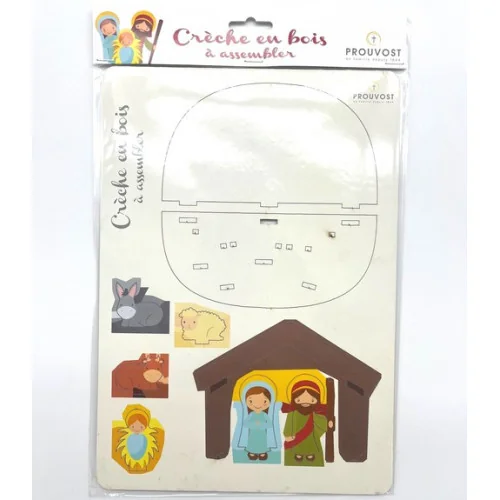 Crèche de Noël en bois Enfant - vendue à plat