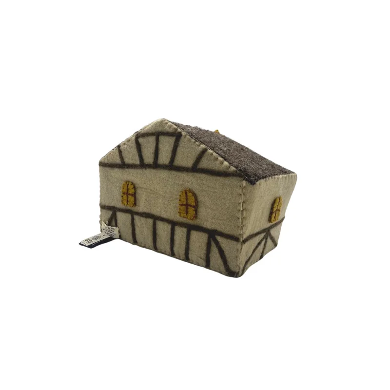 étable de crèche en feutre - dos