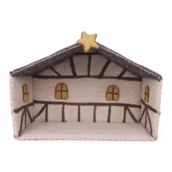étable de crèche en feutre