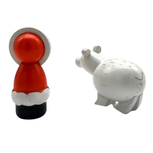 Esquimau et ours - Crèche de Noël en bois tourné Esquimau et ours - Crèche de Noël en bois tourné
