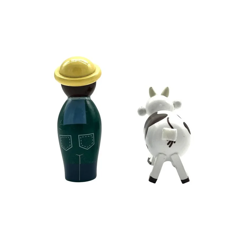 Fermier et sa vache - dos