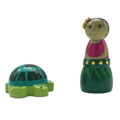 Tahitienne et sa tortue