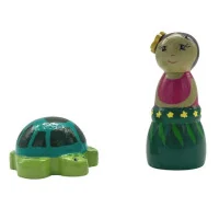 Tahitienne et sa tortue