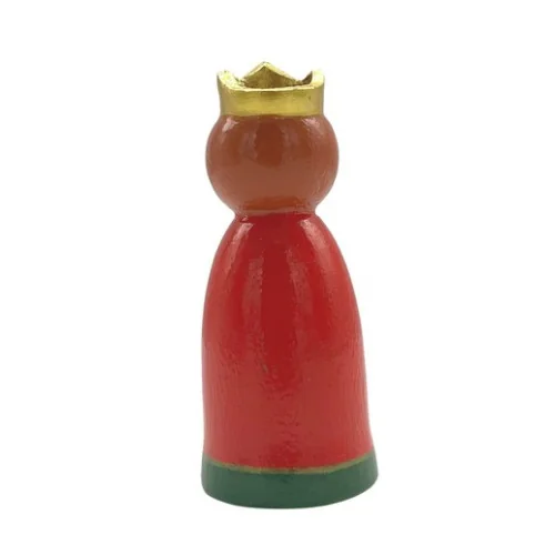 David - Crèche de Noël en bois tourné - de dos