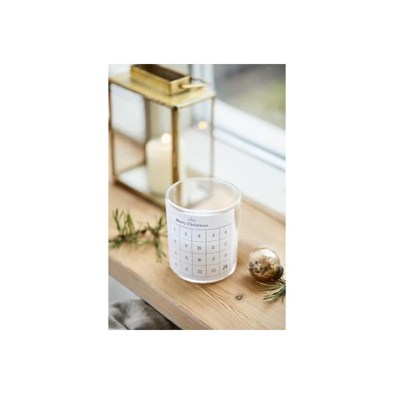 Bougie de l'Avent en verre