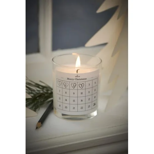 Bougie de l'Avent en verre - cases à cocher Bougie de l'Avent en verre - cases à cocher