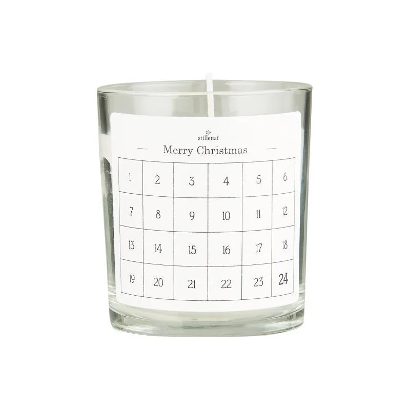 Bougie de l'Avent en verre