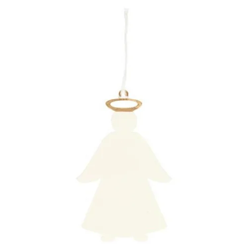 Suspension Ange en métal blanc et doré