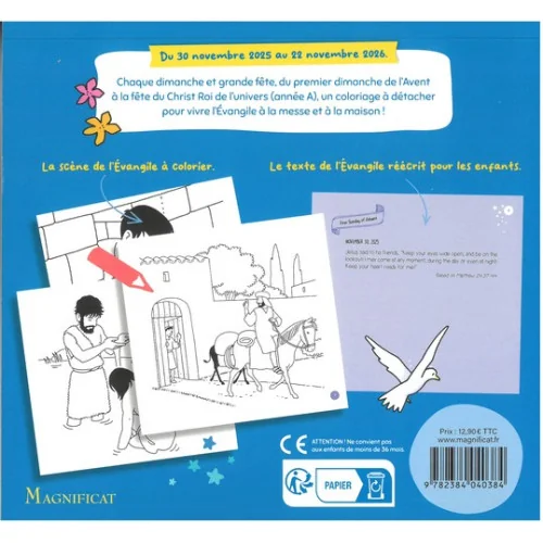 Je colorie... l'évangile du dimanche 2026 - dos