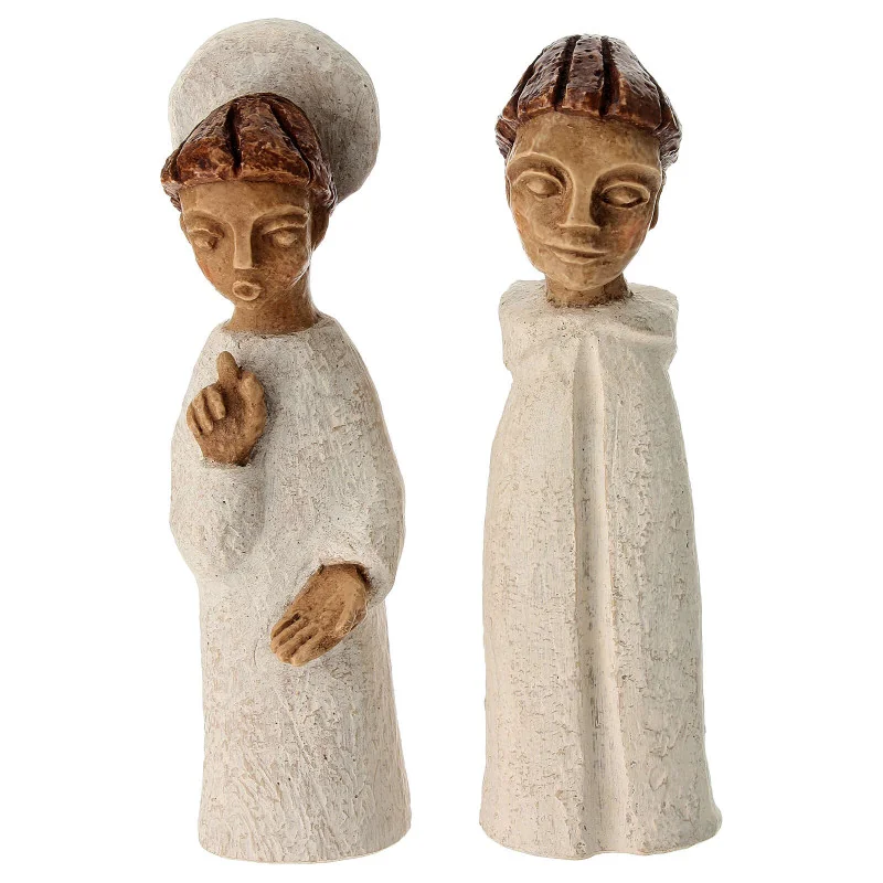 Crèche Soeurs de Bethleem colorée - 16 santons + étoile