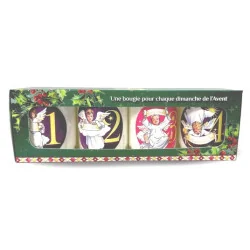 24 Petites Bougies de l'Avent numérotées - Gris Foncé | Comptoir Religieux