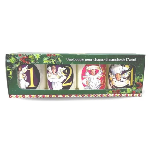 24 Petites Bougies de l'Avent numérotées - Gris Foncé | Comptoir Religieux