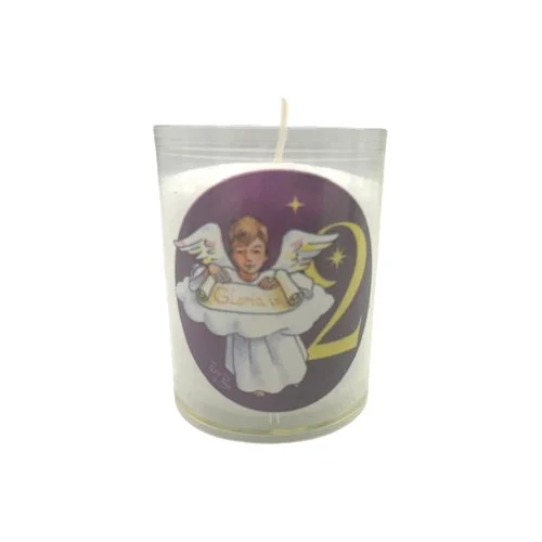 24 Petites Bougies de l'Avent numérotées - Gris Foncé | Comptoir Religieux