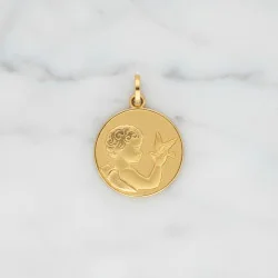 Médaille Ange et oiseau - OR