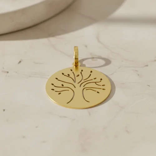 Médaille de baptême colombe ajourée en or | Comptoir Religieux