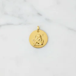 Médaille baptême Ange Pensif - Or