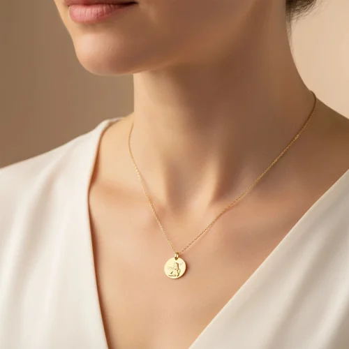 Médaille baptême Ange Raphael - Or | Comptoir Religieux