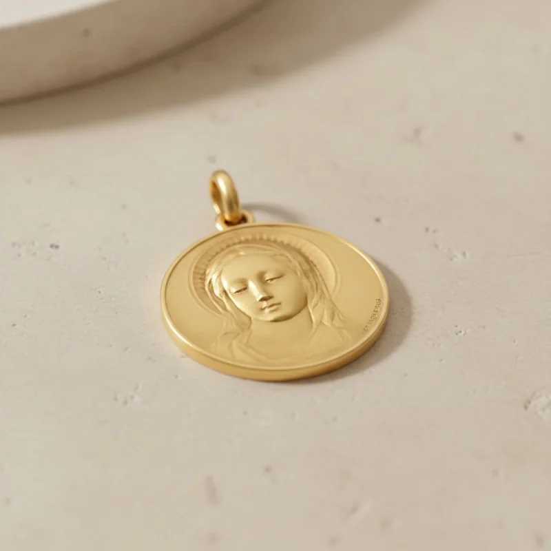 Médaille baptême \"Virgo Amabilis\" - Or | Comptoir Religieux