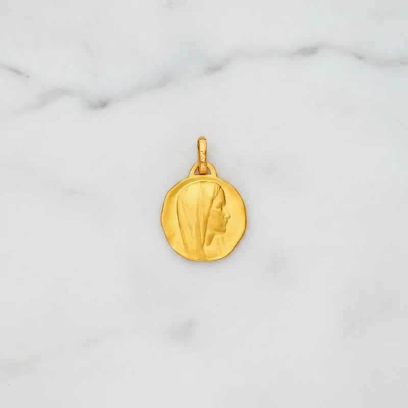 Médaille ronde Vierge Marie - OR - 1.55 grammes